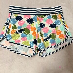 Matilda Jane Tropical Monstera Shorts Girls‎ Multicolor size 10 Striped Trim 435